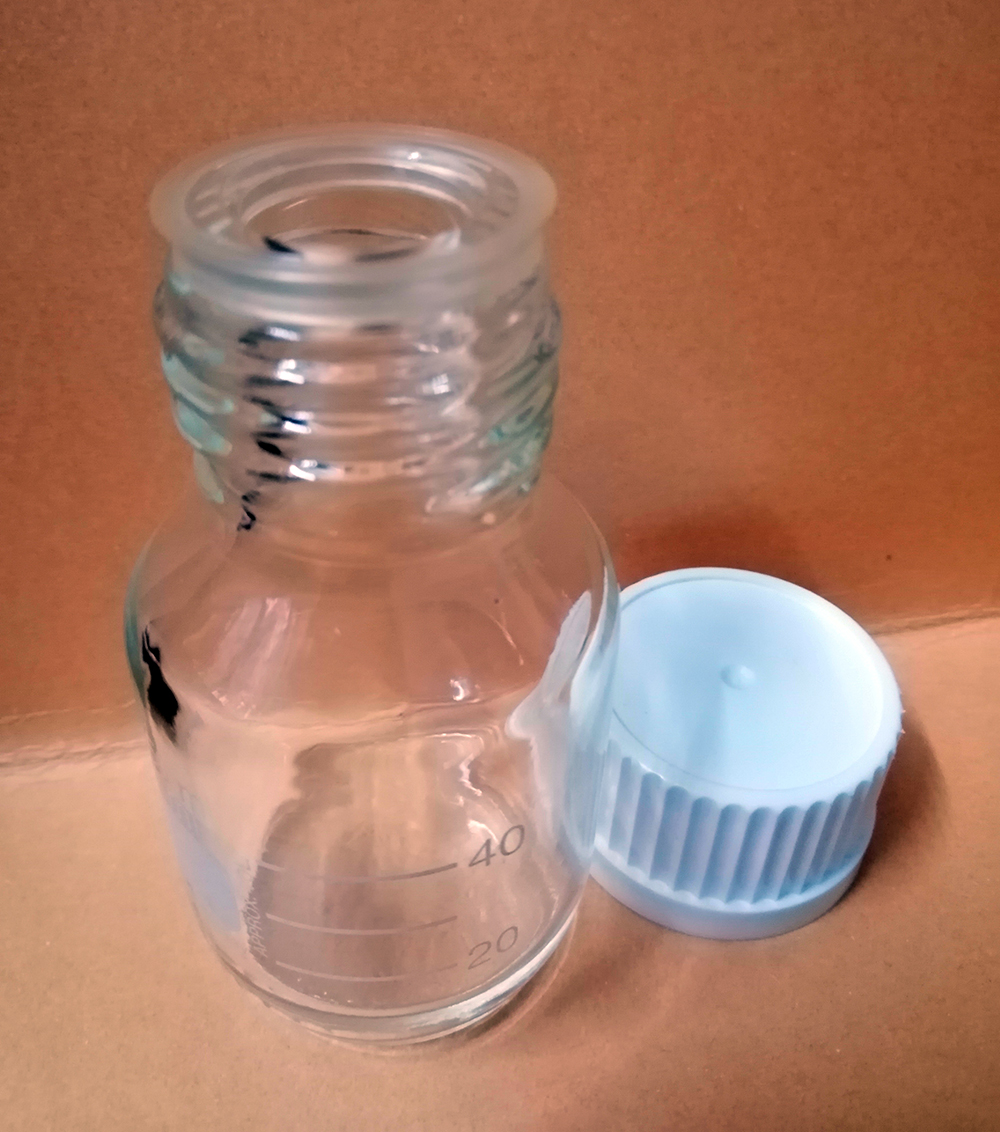 ขวดแก้วบรรจุสารเคมีขนาด 50 ml.