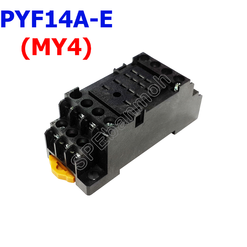[ 1ชิ้น ] PYF14A-E Socket Relay MY4N 5A 250VAC ฐานรีเล์ย์ Relay Socket ติดตั้งแบบยึดรางปีกนก Socket Relay 14ขา 5A 250VAC ขั้วต่อไฟฟ้า ขารีเลย์ ปีกนก ซ็อคเก็ตรีเลย์ ฐาน รีเลย์ 14ขา 14Pin MY4N 5A 250VAC