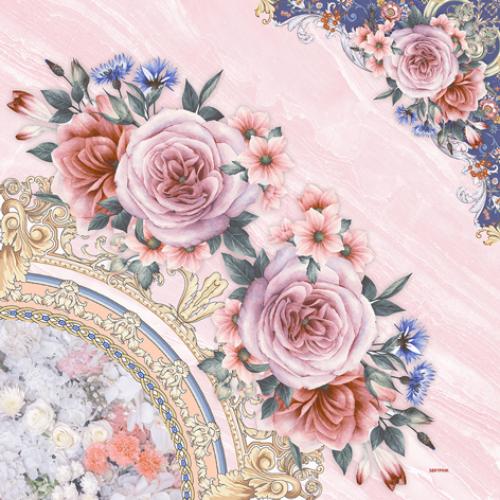 Sosuco กระเบื้องปูพื้น ผิวมัน ลายดาราเทวี-ชมพู 40*40
