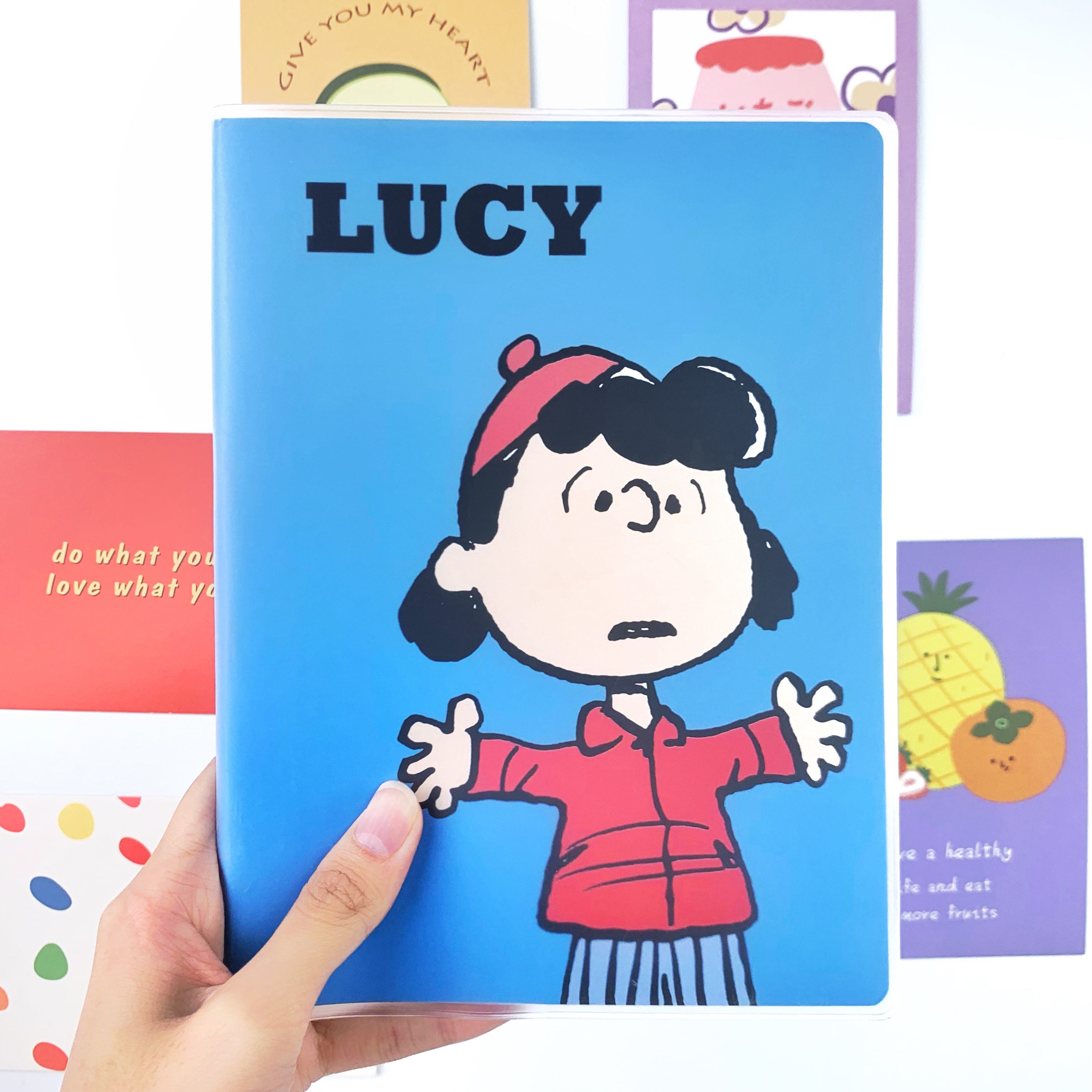 สมุดโน๊ต สมุดจดบันทึก ขนาด A5 หุ้มปกพลาสติก ลายลิขสิทธิ์แท้ Snoopy