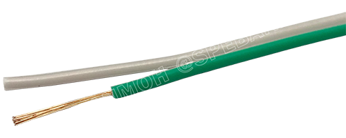 [ 100 เมตร ] WM-CB-865 สีเขียว-ขาว Green-White สายไฟคู่ Wireman 24AWG ( 0.2mm² ) Twins Cable สายไฟคู่ DC Cable สายเดินรถยนต์ สายไฟรถยนต์ ทองแดงแท้ 100% 2C x 24AWG Copper 100% สายดีซี วายแมน OD 1.5 mm