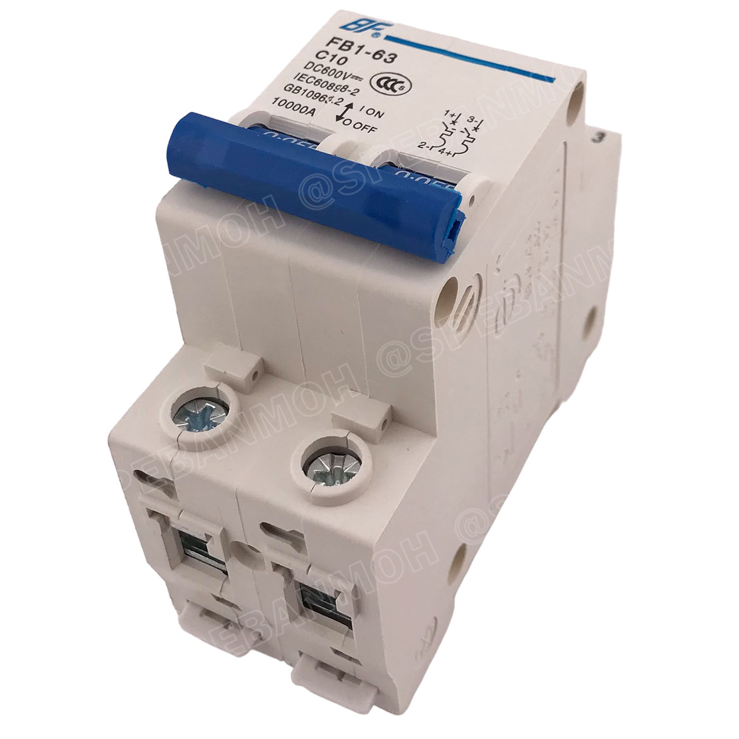 [ 1ชิ้น ] FB1-63-2P 10A BF เบรกเกอร์ ดีซี 2P 10แอมป์ 2Pole DC Breaker 600 VDC DC Circuit Breaker 2P สำหรับงาน solar cell เบรกเกอร์ไฟฟ้าโซลาร์เซลล์ DC ป้องกันกระแสเกิน ใช้ได้กับไฟฟ้ากระแสตรง DC เบรกเกอร์ 2โพล Solar Breaker เซอร์กิตเบรกเกอร์ MCB Breaker