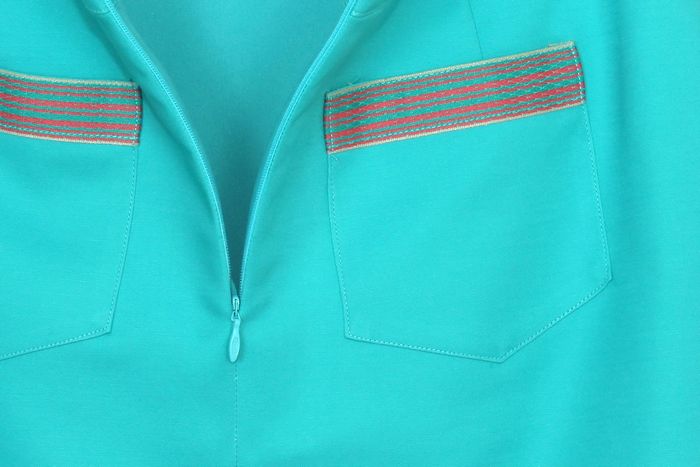 SK-248 กระโปรงแฟชั่น&ทำงาน ทรงสอบมีกระเป๋า 2 ข้าง ผ้าคอตตอนญี่ปุ่น สีฟ้าเทอร์คอยซ์