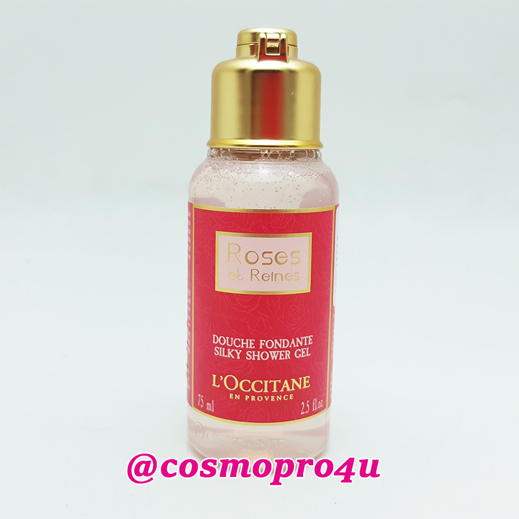 (เจลอาบน้ำ-กุหลาบ) LOCCITANE Roses Et Reines Silky Shower Gel 75ml ล๊อกซิทาน โรเซ่ ซิ้ลค์กี้ชาวเวอร์เจล ทำความสะอาดผิวกาย