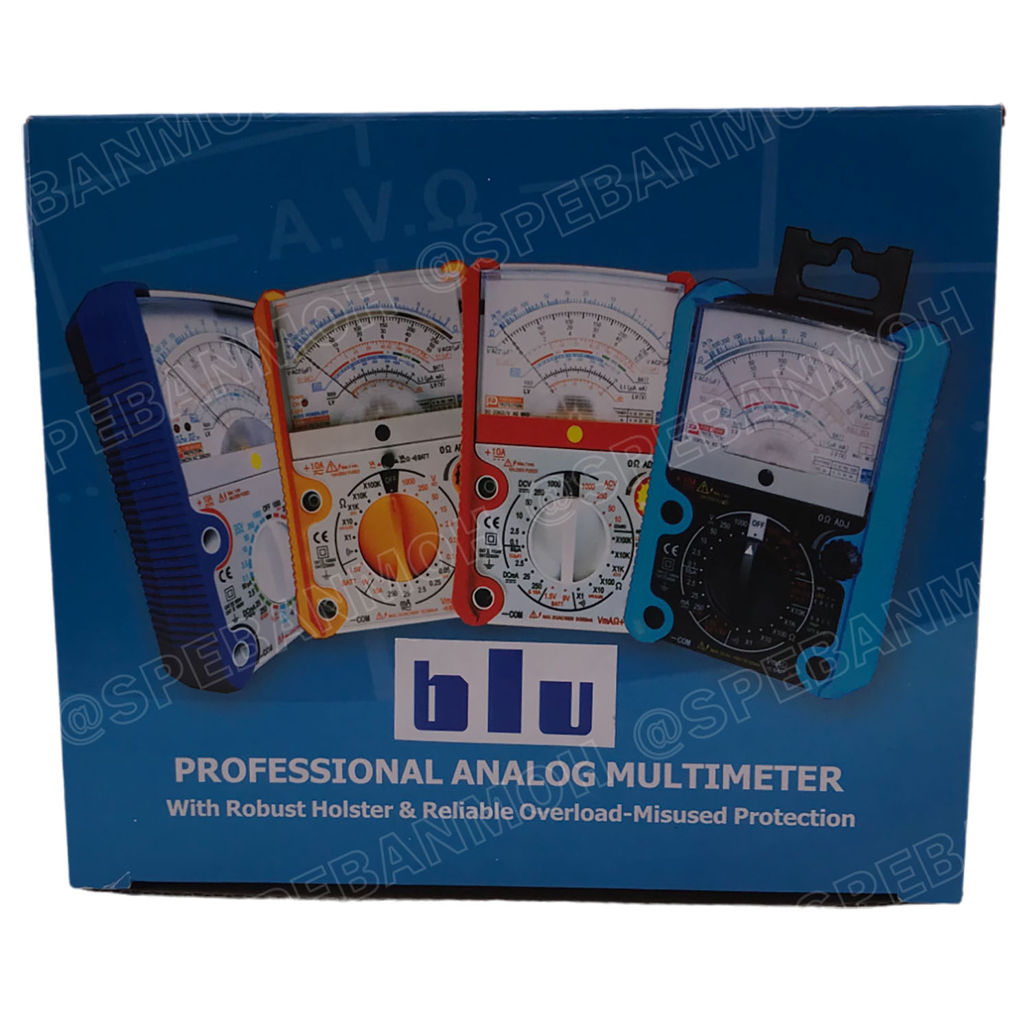 [ 1เครื่อง ] HD-390I มัลติมิเตอร์แบบเข็มอนาล็อก Blu Professional Analogue Multimeter มิเตอร์วัดไฟ วัดโวลต์ วัดกระแส มิเตอร์ AC DC มิเตอร์เข็ม วัดกะแส มัลติมิตเตอร์ แบบเข็ม กระแสตรง กระแสสลับ ค่าความต้านทาน 100VAC/DC DC500mA CATIII แม่นยำสูง
