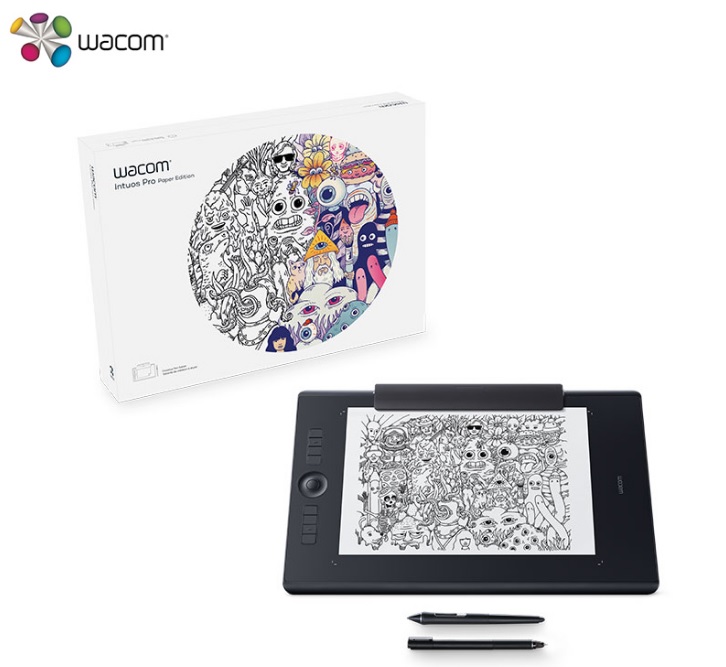 แท็บเล็ตสำหรับวาดภาพกราฟิก Wacom Intuos Pro M Paper Edition (PTH-660/K1-CX) แบบดิจิตอล Bluetooth