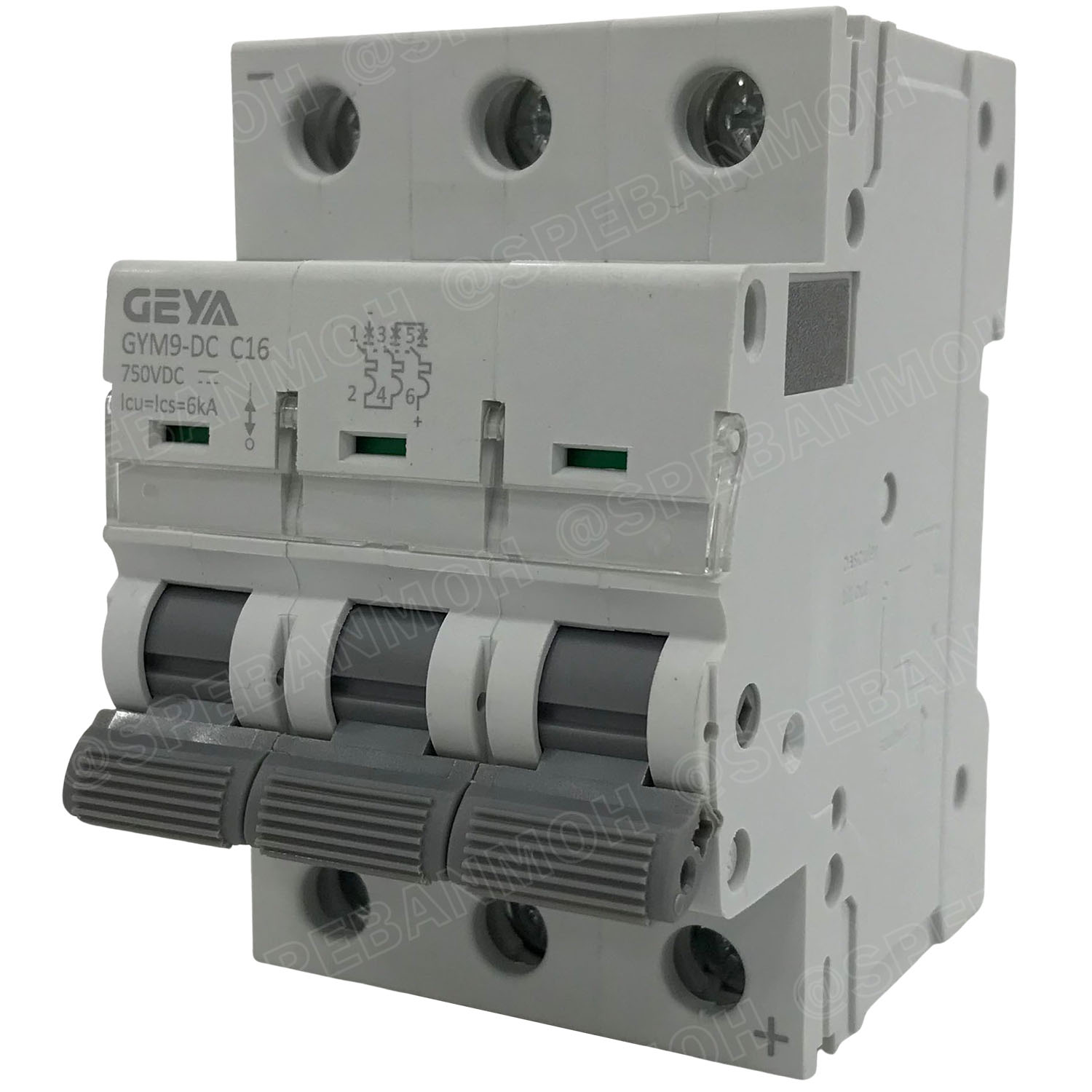[ 1 ชิ้น ] GYM9-63DC-3P 20A เบรกเกอร์ ดีซี 3 โพล 3 Pole DC Breaker 750 VDC DC Circuit Breaker 3P สำหรับงาน solar cell เบรกเกอร์ไฟฟ้าโซลาร์เซลล์ DC ป้องกันกระแสเกิน ใช้ได้กับไฟฟ้ากระแสตรง DC เบรกเกอร์ DC 3P DC Solar Breaker เซอร์กิตเบรกเกอร์ MCB Breaker DC