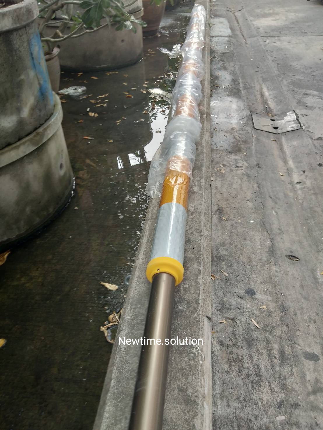 ไม้กั้นรถยนต์แขนกั้นหุ้มนวมกันกระแทก