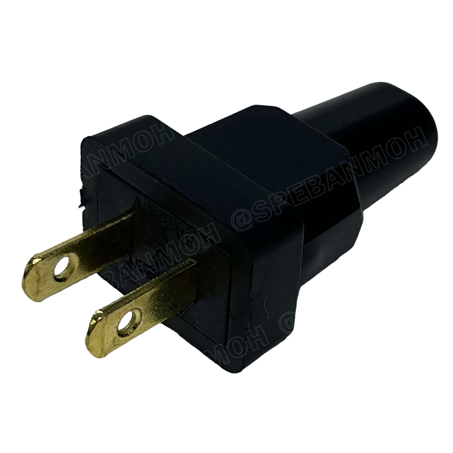 [ 5ชิ้น ] ACP-R003 ปลั๊กยาง ตัวผู้ 2ขาแบน AC Power Plug ท้ายห่วง 5A 250V ปลั๊กตัวผู้ 2ขาแบน ต่อสาย AC Plug 2P 5แอมป์ 220โวตต์ Male Ac Plug ปลั๊กยาง 2ขา ปลั๊กเสียบขาแบน Male Plug 2แบน ปลั๊กตัวผู้ต่อสาย