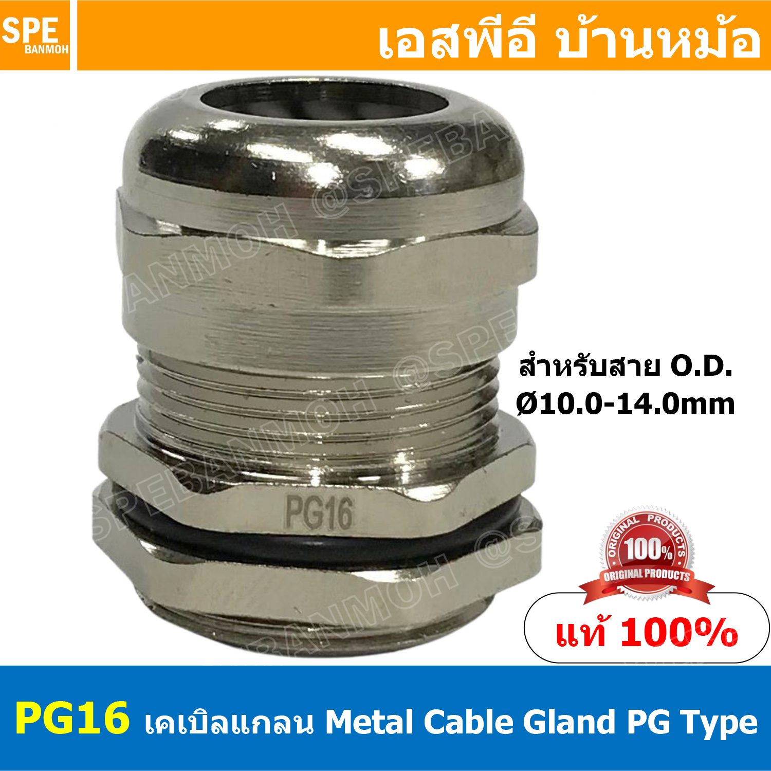 [ 1ชิ้น ] CBGL PG-16 เคเบิลแกลนหล็ก Cable Gland PG-Type PG16 เคเบิลแกลน ที่ล็อคสายไฟ เคเบิ้ลแกลนด์ IP68 กันน้ำ ที่ยึดสายไฟ ที่ล็อคสายไฟ METAL CABLE