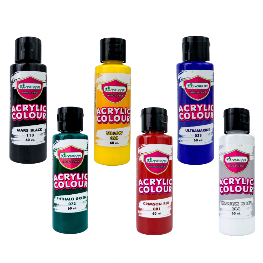 สีอะคริลิค แม่สี MASTERART Acrylic Colours ปริมาณ 60 ml.