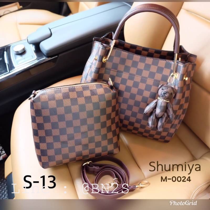 กระเป๋าถือ Shumiya ลายหลุย ชุดเช็ท 2 ใบ มาใหม่