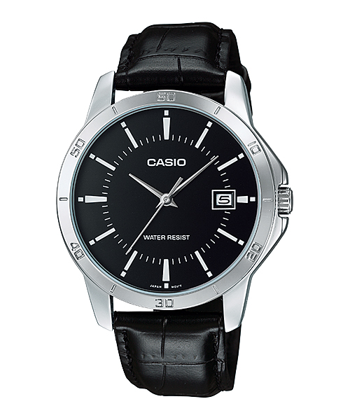 CASIO Standard รุ่น MTP-V004L-1AUDF สีดำ จอดำ มีวันที่ สินค้าของเเท้