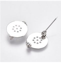 เข็มกลัดคาโบโชน ถาดวงกลม