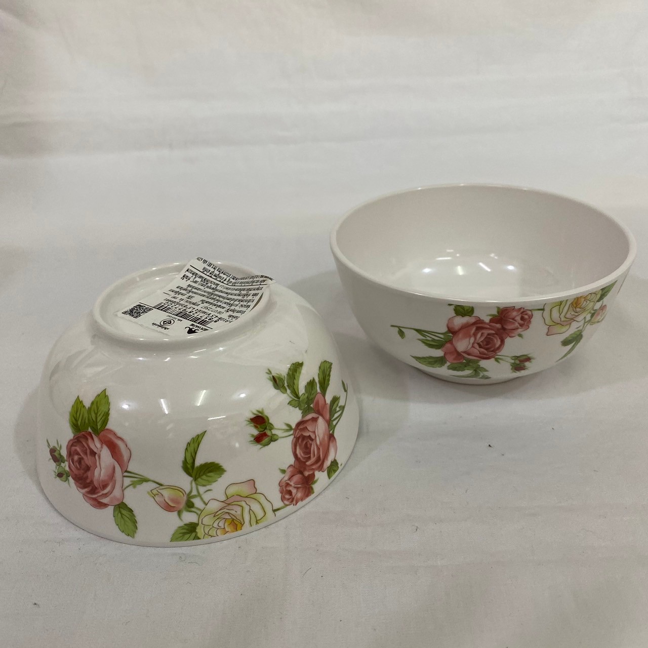 ถ้วยเมลามีน 4.5นิ้ว /สีขาวลายดอก