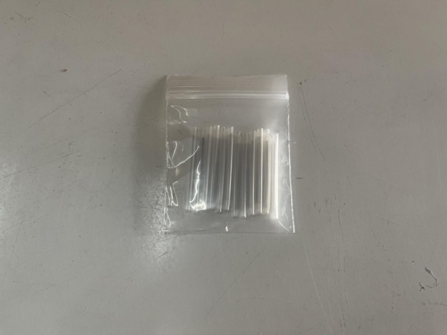 ท่อสลิปเชื่อมสายไฟเบอร์ Shrinkable ท่อหดความร้อน 3mmx40mm (ถุงละ 12 หลอด)