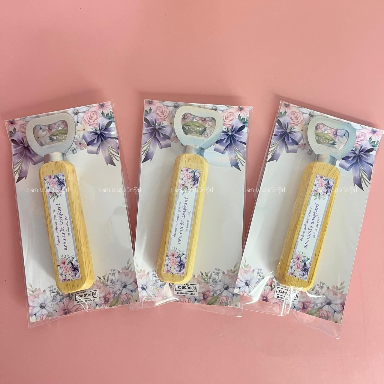 ที่เปิดขวดด้ามไม้ 3x14 ซม. /100p