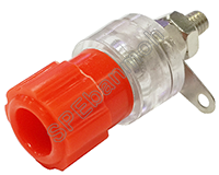 [ 5ชิ้น ] BDP-003SSบานานาแจ็ค ติดแท่น (Banana Socket) Ø 4 mm บอดี้เล็ก แดง (Red บานานาแจ็ค Banana Jack ปลั๊กกล้วยติดแท่น Biding Post Mounting Type ปลั๊กก้วย ตัวเมีย ติดเเท่น Test Lead Socket ไบดิ้งโพส ปลั๊ก แจ็ค ไบดิ้งโพส ขั้วต่อทดลอง ปลั๊กตัวเมีย เดี่ยว