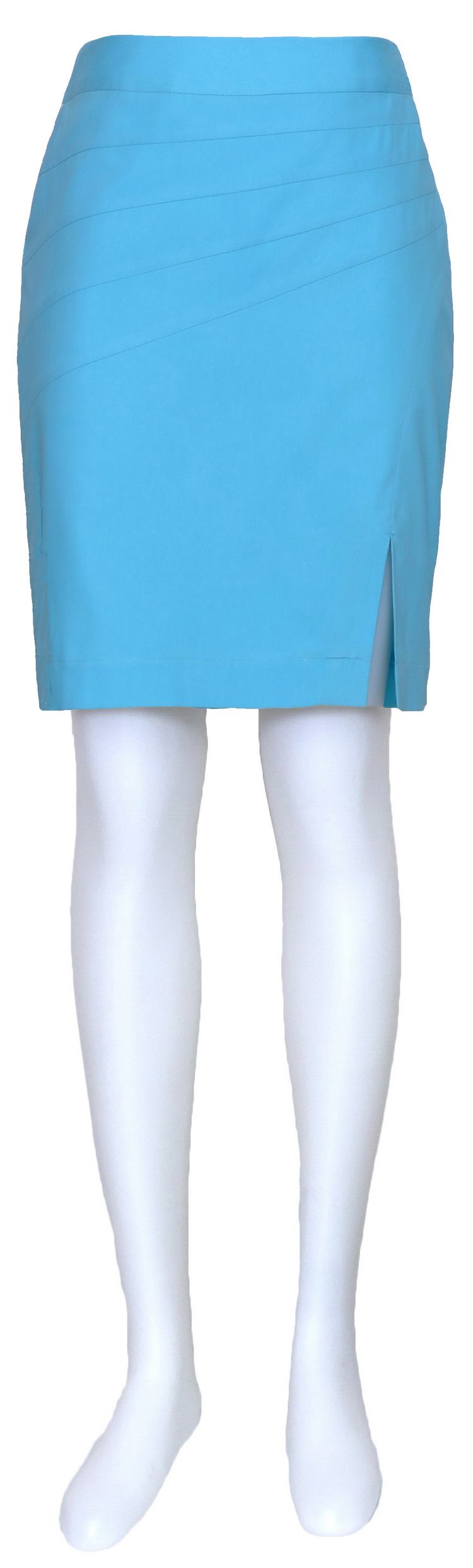 SK-087 กระโปรงแฟชั่น กระโปรงตัดต่อ ผ้าคอตต้อนญี่ปุ่นสีฟ้า