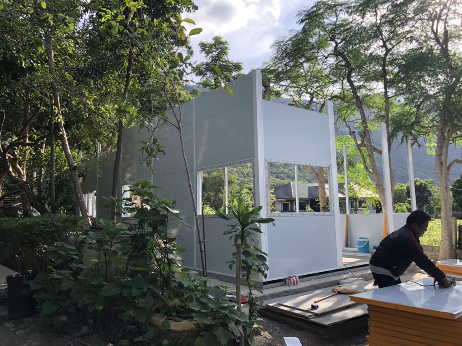 บ้านน็อคดาวน์ 5x16เมตร ธรรมสถานไท่ถง ปากช่อง