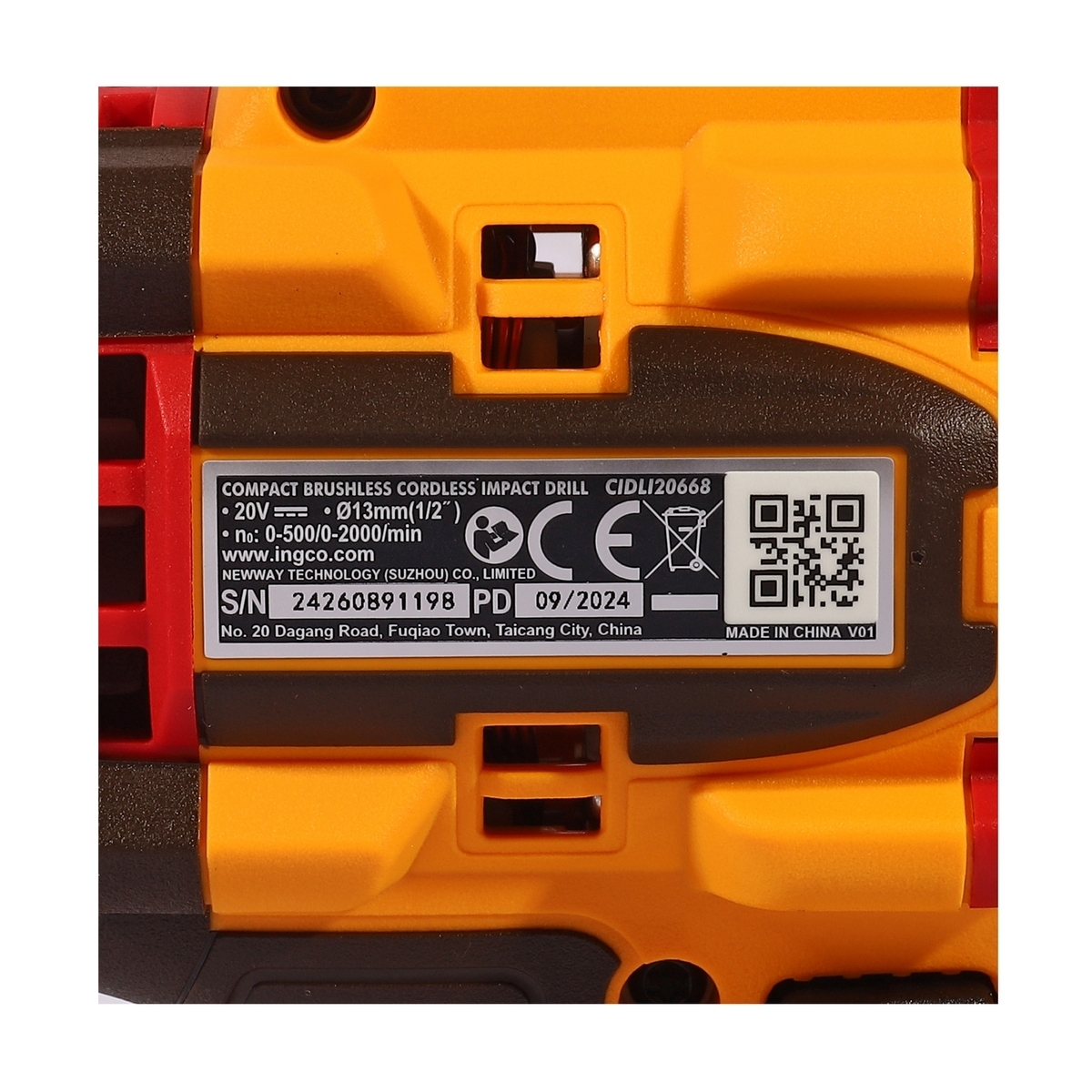 INGCO สว่านกระแทกไร้สาย 20V-BL แบต 2Ah x2 ก้อน แรงบิด 66 Nm. รุ่น CIDLI20668 พร้อม Acc+47ชิ้น