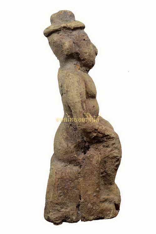 ตุ๊กตาฝรั่ง(ชาวต่างชาติ)นั่ง สมัยอยุธยา เนื้อดิน อยุธยา 63040312