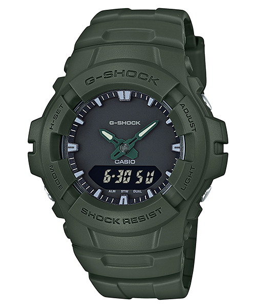 CASIO G-SHOCK รุ่น G-100CU-3 สีเขียวเข้ม สินค้าของเเท้ รับประกันศูนย์ CMG