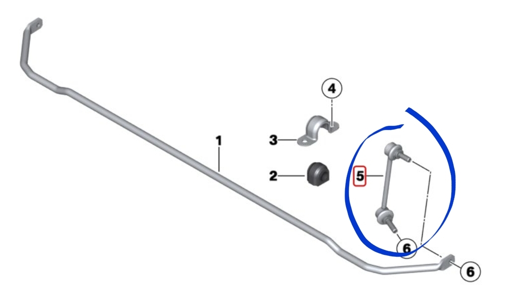 ลูกหมากกันโคลงหลัง MINI COOPER R50, R52, R53
