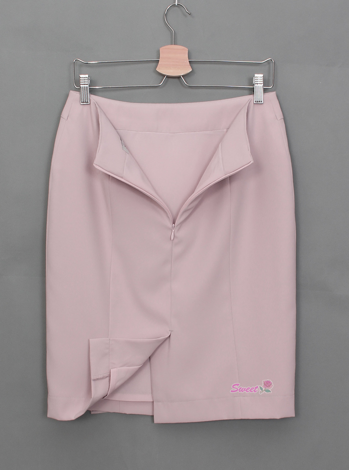 SK-504 กระโปรงทรงสอบ ผ้าเมแกนสีนู้ด