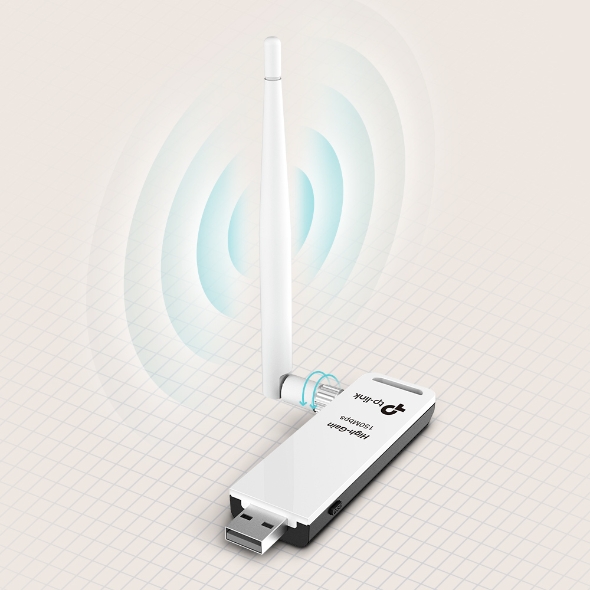 TP-Link TL-WN722N อุปกรณ์รับสัญญาณ Wi-Fi 150Mbps High Gain Wireless USB Adapter Limited Lifetime