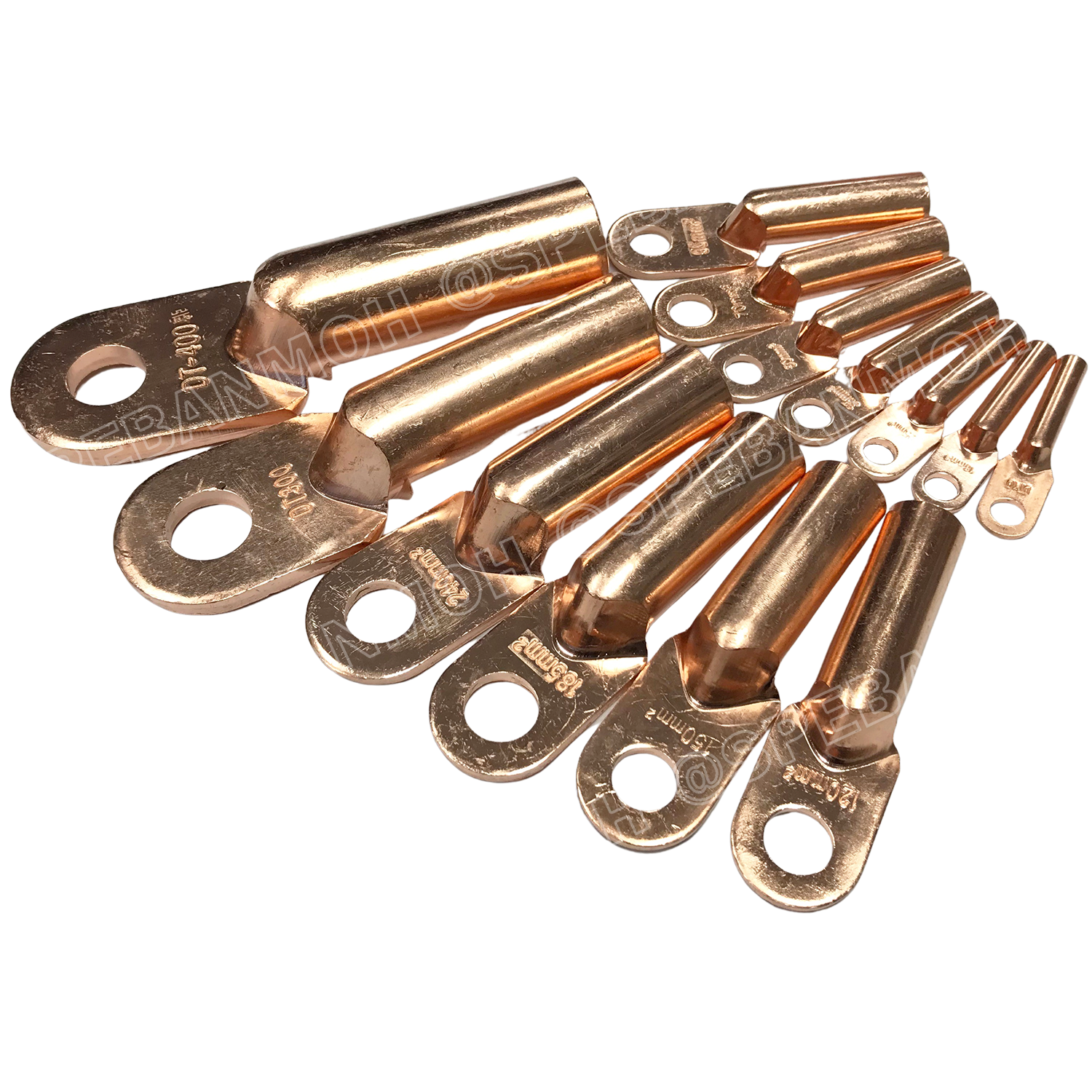 [ 2ชิ้น ] DT-25 หางปลาทองแดง DT Copper Terminal หางปลาเข้าสายไฟ Cable Lug Copper หางปลาสายแบตเตอรี่ Battery Terminal หางปลาแบบหนา Un-Insulated Crimping Terminal สายแบต หางปลาต่อสายไฟ Crimping Terminal for battery cable