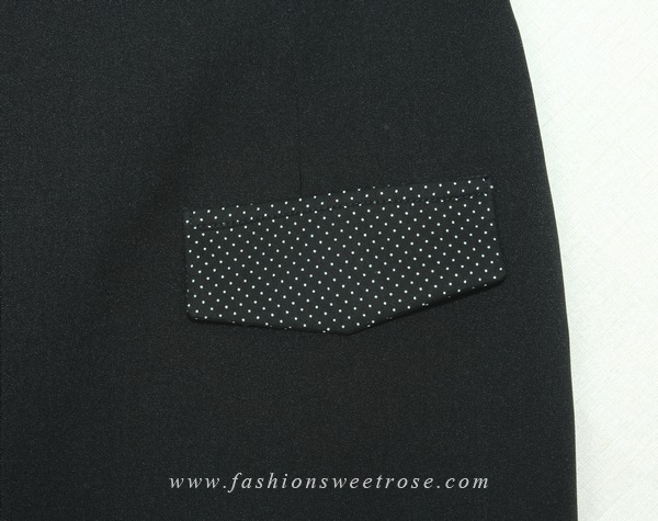 SK-357 กระโปรงแฟชั่น&ทำงาน ทรงสอบ ผ้าสลาฟสีดำ มีกระเป๋าหน้า 2 ข้าง