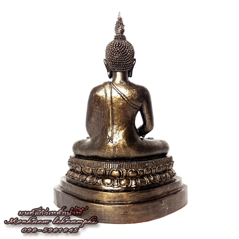 พระวันพฤหัสบดีแร่เหล็กน้ำพี้ พระพุทธรูปปางสมาธิ พระพุทธรูปปางตรัสรู้ สีน้ำตาลแร่เหล็กน้ำพี้ รุ่นหน้าตัก 5 นิ้ว สินค้าพร้อมส่ง มีของแถมวัตถุมงคลหลายรายการ
