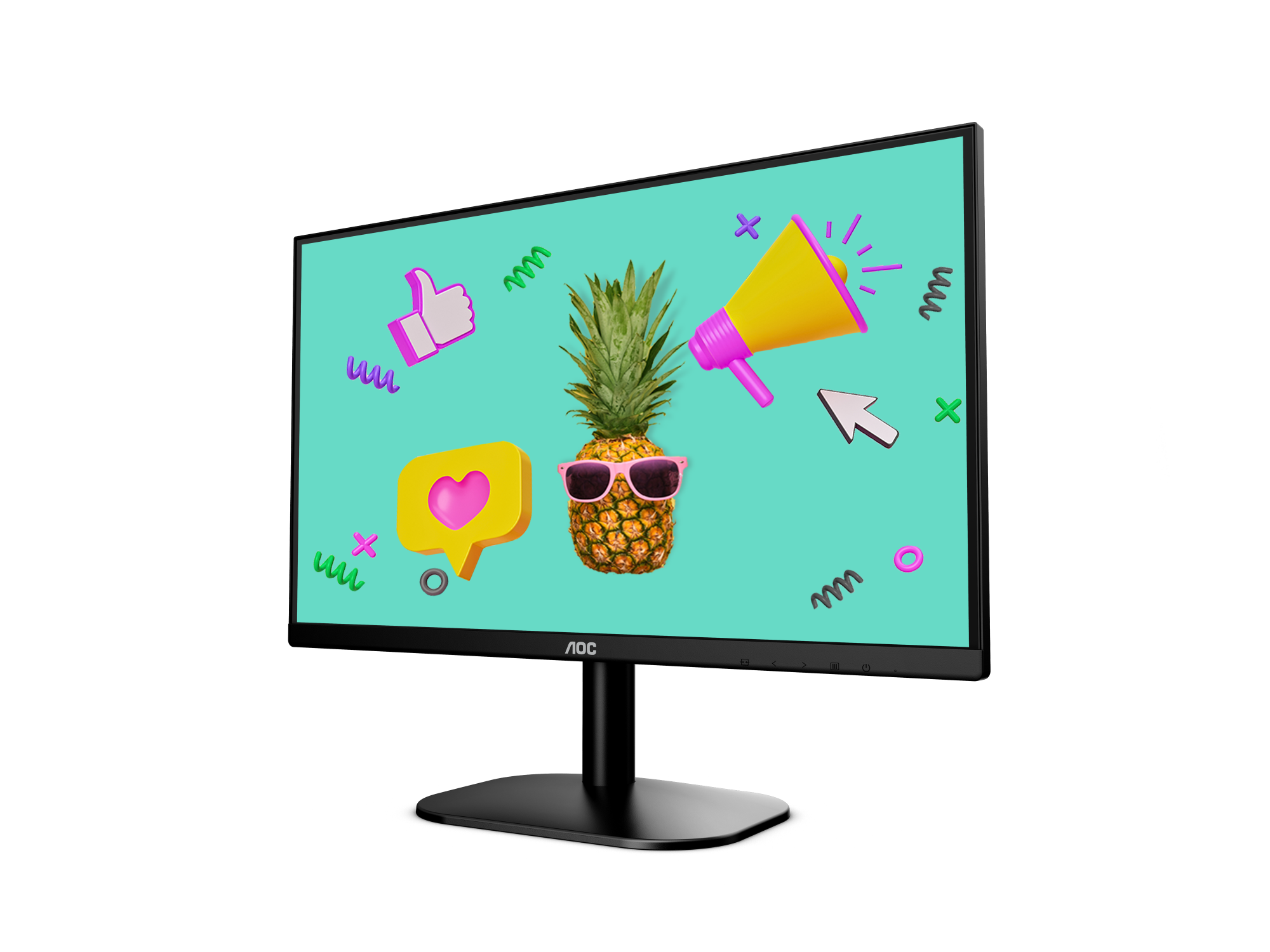 AOC 24B2XH 23.8" IPS Monitor Full HD (1920 x 1080@75Hz) resolution ประกันศูนย์ 3 ปี