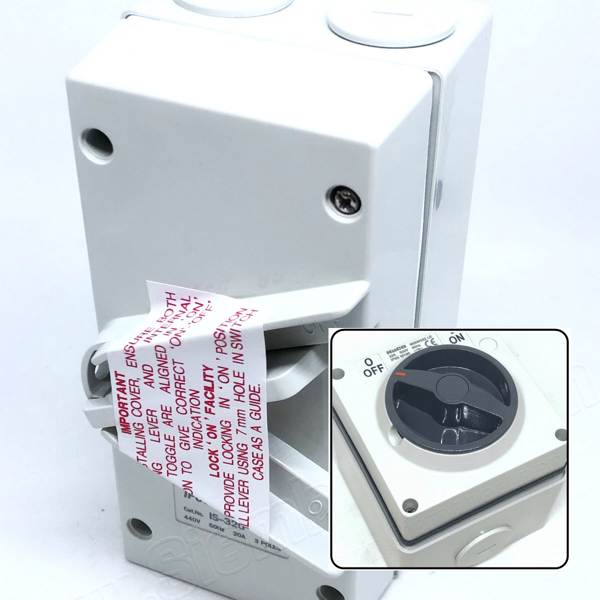 ไอโซเลเตอร์ สวิทช์ สวิทซ์สลับกันน้ำ Rotary Isolator Switch (Waterproof) IP66 / Main Switch (HACO) 66SW series, IS-220L, IS-320, IS-335, IS-363, MIS-80 series