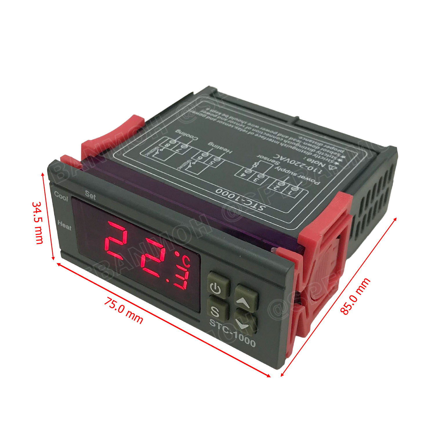 [ 1ชิ้น ] STC-1000 ตัวควบคุมอุณหภูมิ Temperature Control 110V 220V เทมป์คอนโทรล อุณหภูมิ เครื่องวัดและควบคุมอุณหภูมิ Temperature Controller 10A -50°C ถึง +120°C เทอร์โมควบคุมอุณหภูมิดิจิตอล วัดอุณหภูมิ พร้อมโหมด ทำความร้อน ทำความเย็น
