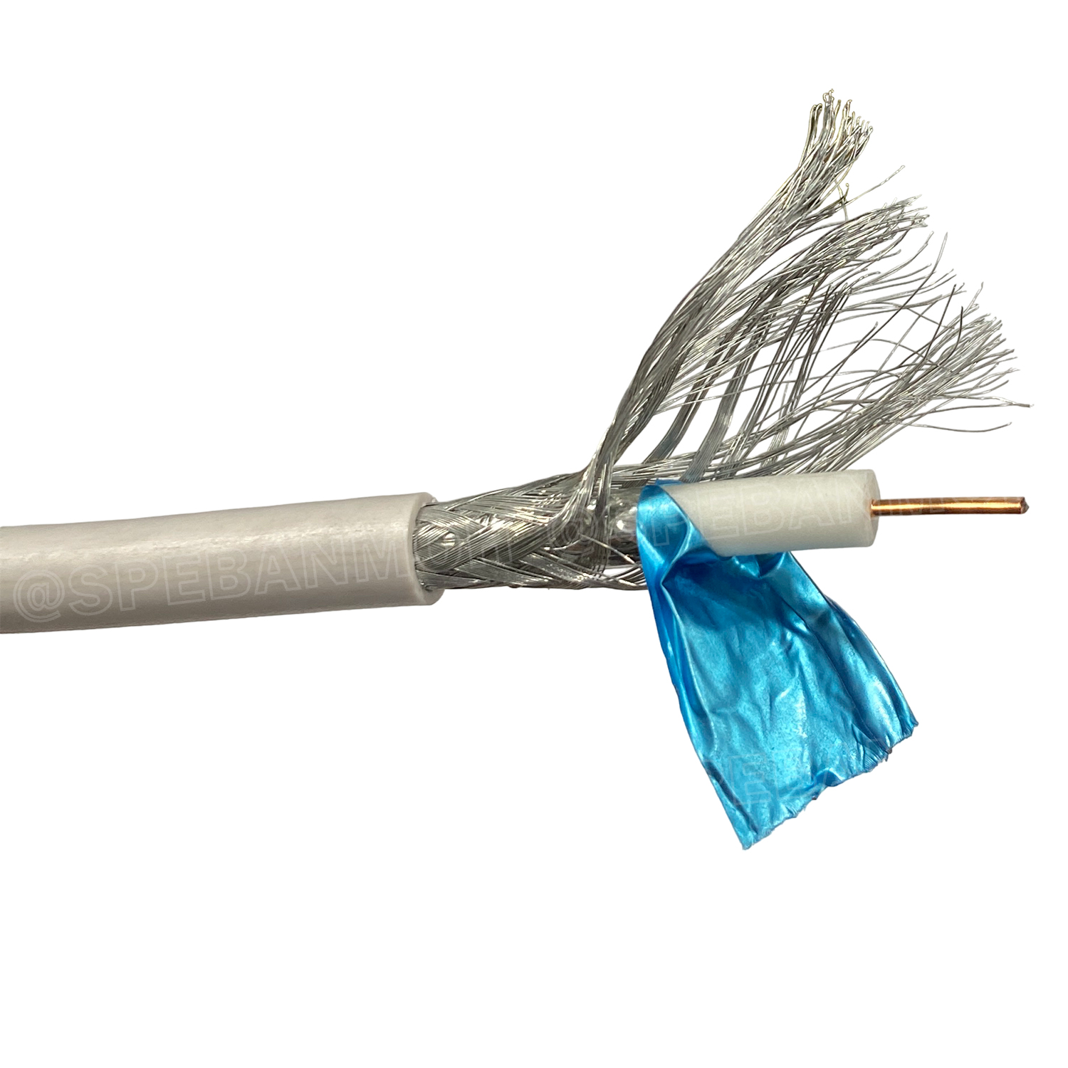 [ 5 เมตร ] CB-0106A สีขาว White สาย RG6 Indoor Link Shield 95% RG6/U Shield 18awg สายโคแอกเชียล ลิ้งค์ Coaxial Cable สายสัญญาณ สายเดินกล้องวงจรปิด RG6 ชีล 95% ใช้งานภายใน สาย CCTV สายชีลกันสัญญาณรบกวน เดินกล้องวงจรปิด CCTV ชีล สายอากาศทีวี อินเตอร์ลิ้งค์