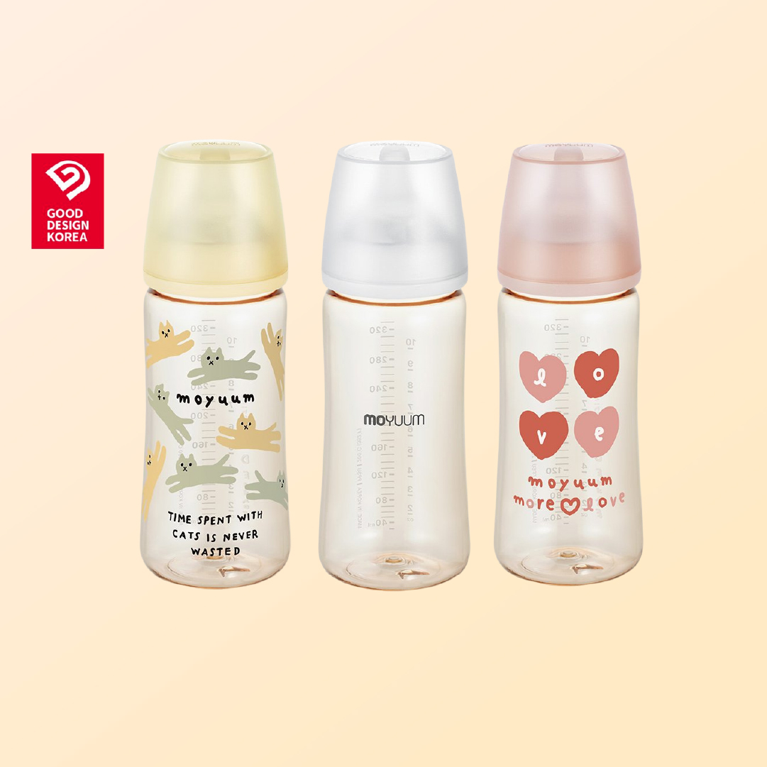 MOYUUM Gen3 ขวดนมเด็ก Premium PPSU โมยูม ALL IN ONE (ลาย with cat)