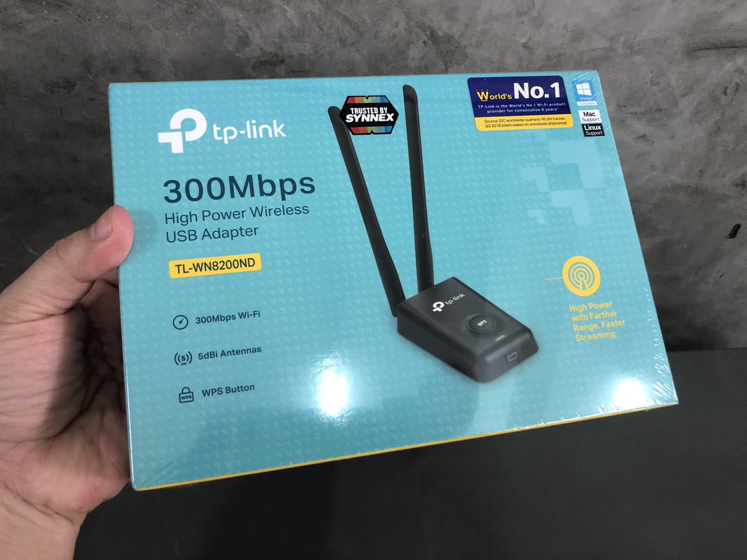 TP-LINK TL-WN8200ND 300Mbps High Power Wireless USB Adapter อุปกรณ์เชื่อมต่อสัญญาณ Wifi รับประกันศูนย์ไทย