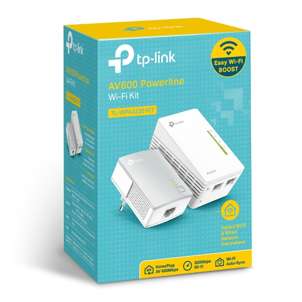 TP-LINK TL-WPA4220 Kit เพาเวอร์ไลน์ N300 AV600 WI-FI ชุดคู่ รับประกันศูนย์ไทย