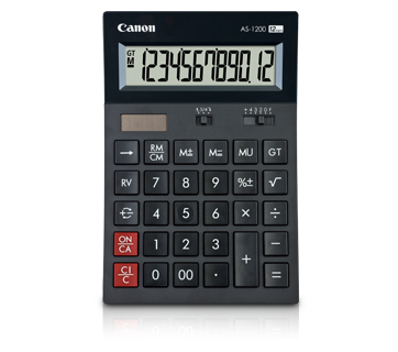เครื่องคิดเลข Canon รุ่น AS-1200 จอภาพแสดงผล LCD 12 หลัก รับประกันศูนย์ 3 ปี