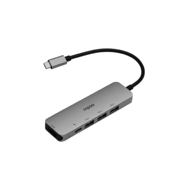 RAPOO Adapter XD100C-GREY Multifunction Adapter (5 in 1) ประกัน 1 ปี