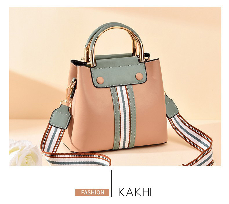 BAG-001 กระเป๋าถือแฟชั่นพร้อมสายสะพายสำหรับคุณผู้หญิง สีขาวออฟไวท์