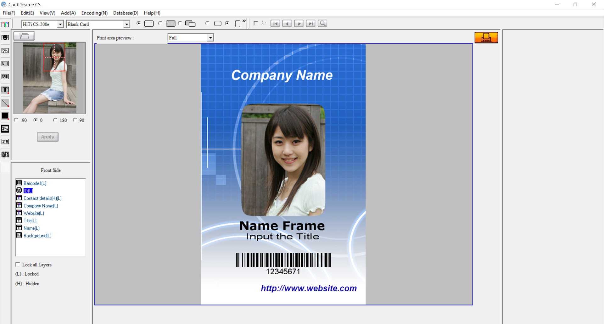 เครื่องพิมพ์บัตรพลาสติก เครื่องพิมพ์บัตรพนักงาน บัตรข้าราชการ บัตรประจำตัว บัตรนักเรียน Card printer direct to card HiTi CS-200E