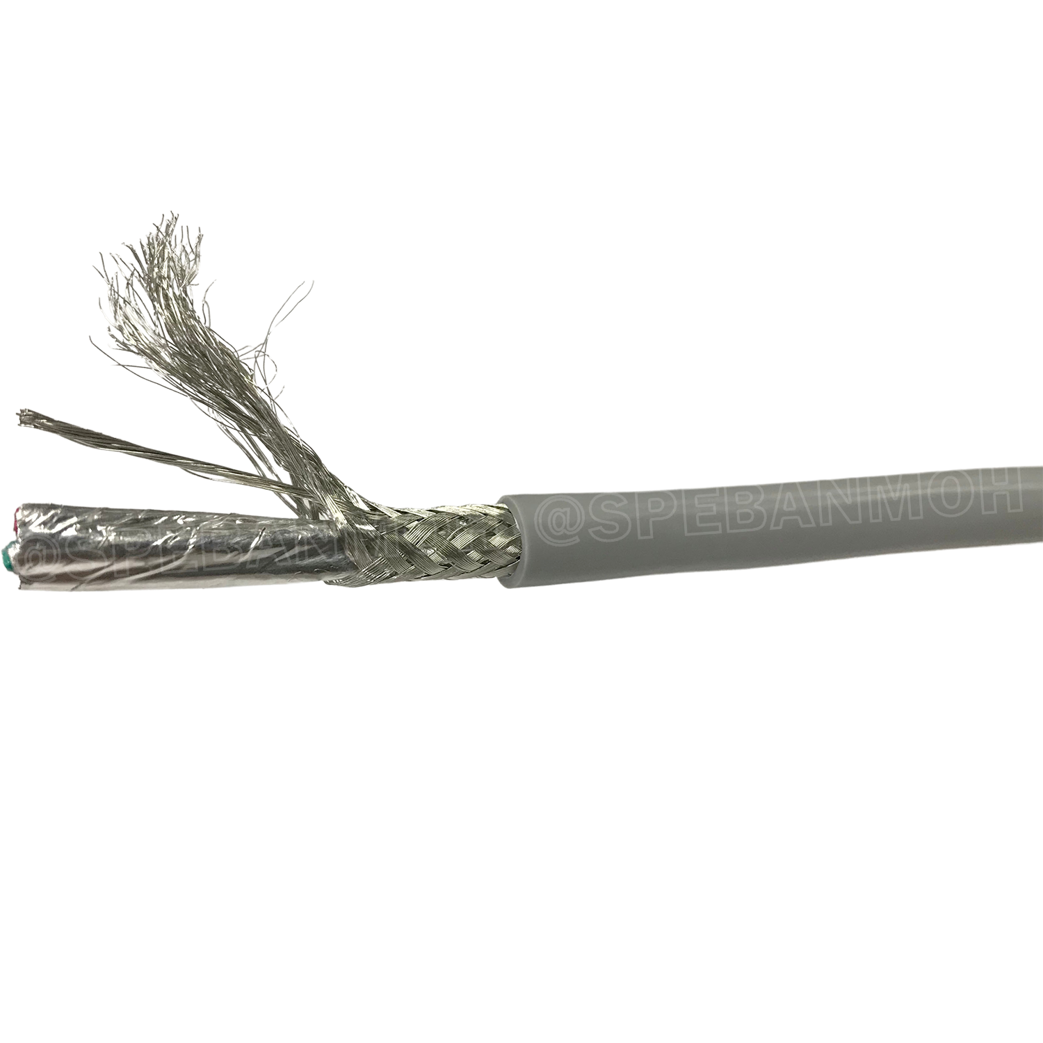 [ 100 เมตร ] TW-2464BS-18AWG-4C ชีลรอบ สีเทา Grey สายมัลติคอร์ 4 คอร์ ขนาด 18AWG 4Cx18AWG UL2464 300V 80°C AWG18 เบอร์ 18 สายชีลรอบ Braid Shielded Multicore Cable 8C Computer Cable TCU Tinned Stranded Copper AWM 2464 18AWG VW-1 80°C 300V E150612