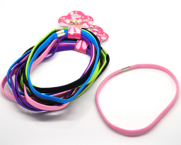 ยางรัดผม/คาดผมรับเบอร์ ขนาด 18cm(7-1/8") แพ็ค 6 อัน