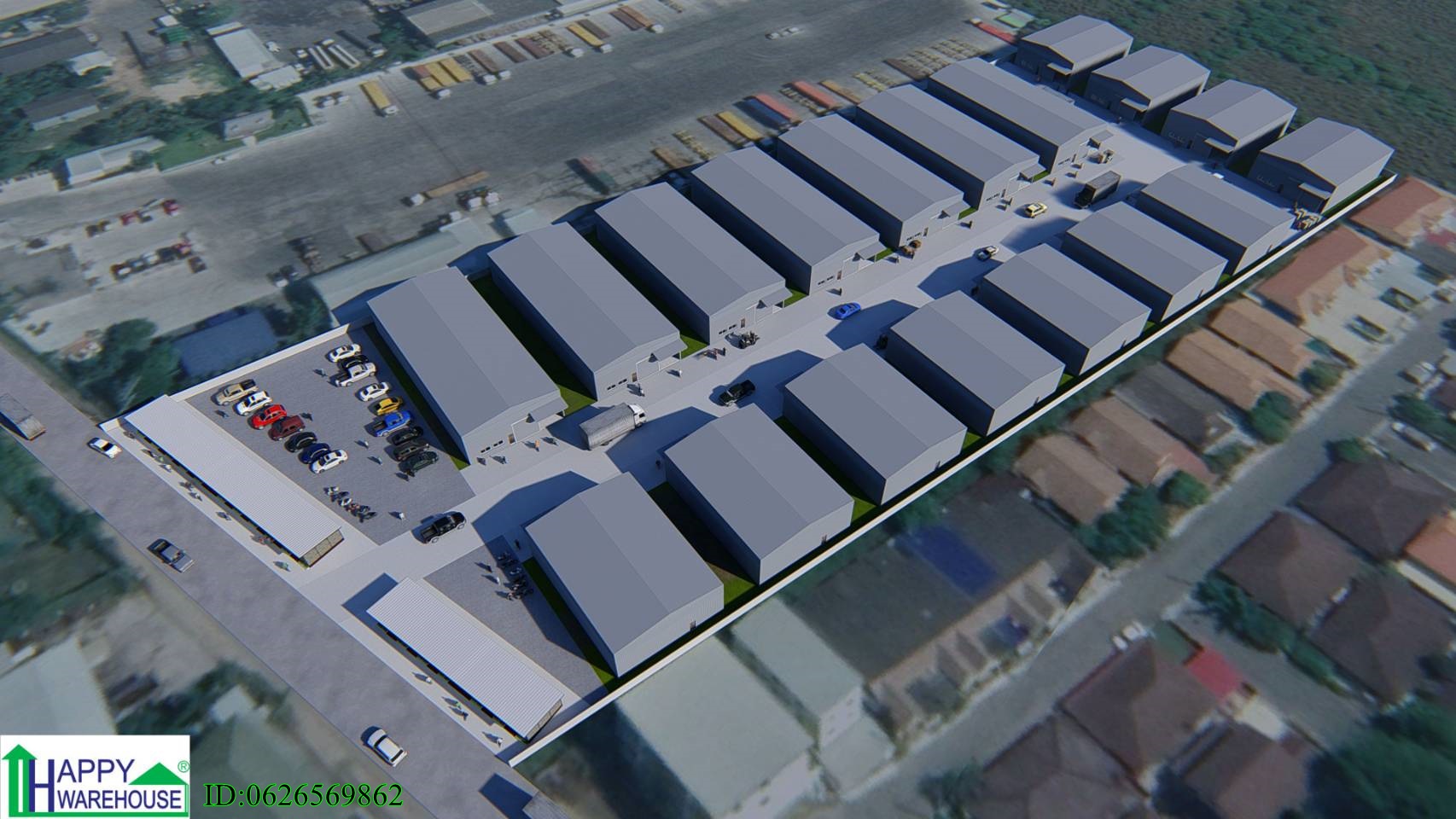 โกดังให้เช่า Happy Realestate หนองขาม ศรีราชา ชลบุรี