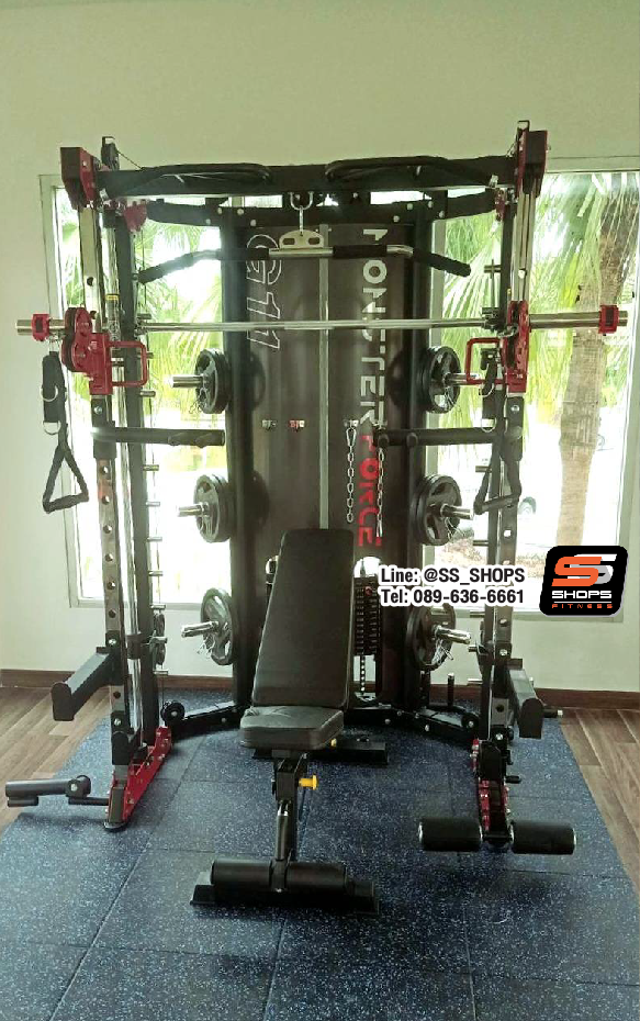 สมิทแมชชีน Smith Machine Monster Force G11+ม้านั่ง204+แผ่นน้ำหนัก 50 kg
