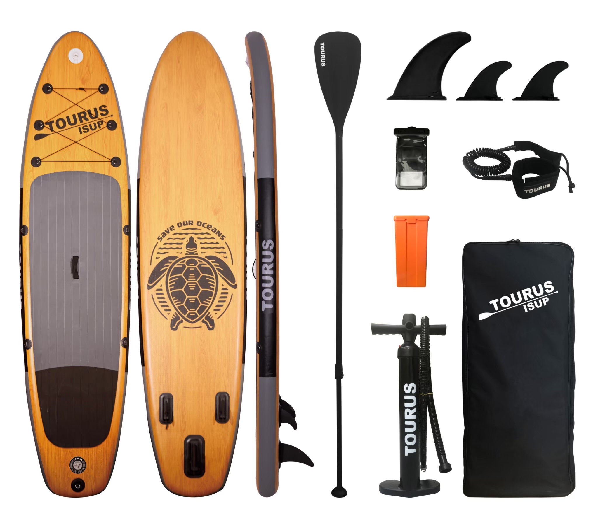 SUPBOARD สูบลม รุ่น บอร์ดเต่าลายไม้ 11'0" X 33"