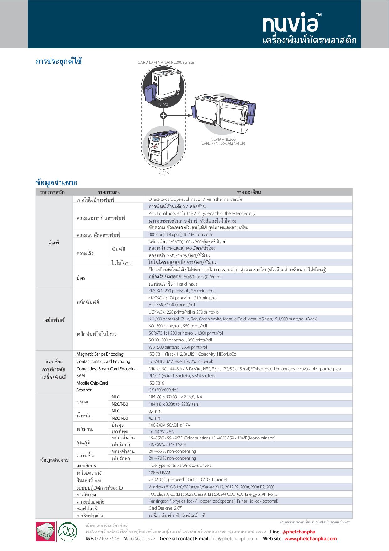 Pointman เครื่องพิมพ์บัตรพลาสติก เครื่องพิมพ์บัตรพนักงาน บัตรข้าราชการ บัตรประจำตัว บัตรนักเรียน Card printer Nuvia N20 Dual พิมพ์สองด้านอัตโนมัติ